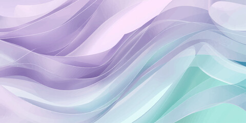 Soft purple and blue flowing waves create a smooth abstract background for a vibrant and dynamic illustration
