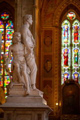 statue in the church cathedral