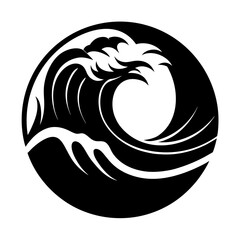 Inspiration Wave Silhouette Vector for Print and Digital, Creative Wave Icon, Motivation Wave Clipart, Innovation Wave Graphic
