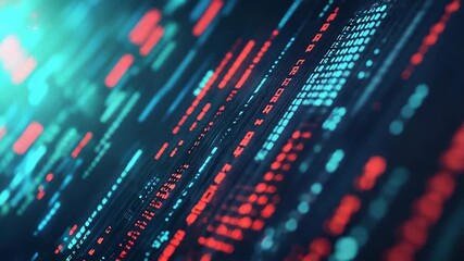 Big data stream flowing on digital display showing futuristic information technology - Powered by Adobe