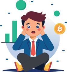 Vector of Investor Stressed by Crypto Loss