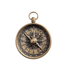 Antique brass compass, detailed (1)