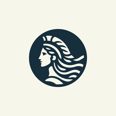 Athena Greek Goddess Logo