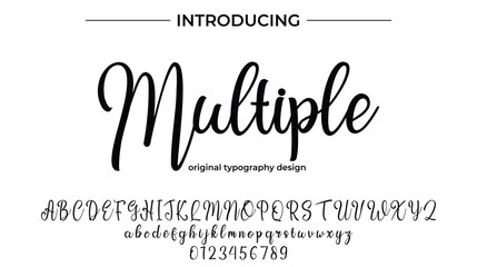 Multiple - Elegant Script Font for Smooth Handwritten Design and Creative Typography