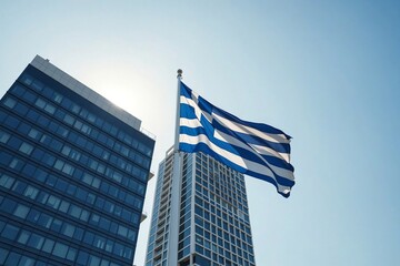 Fototapeta premium Stylized and atmospheric photograph of a national flag, a powerful symbol of a country's patriotism, identity, pride, and national spirit