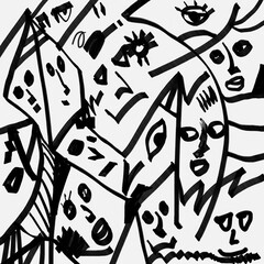 black and white seamless pattern