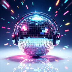 Disco mirror ball listening music wireless