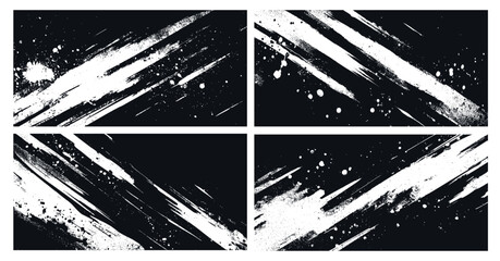 Grunge wild lines with dots 4x pattern for stickers or car wrap design