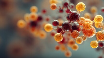 Intricate Atomic Structures with Artistic Blur in a Scientific Presentation