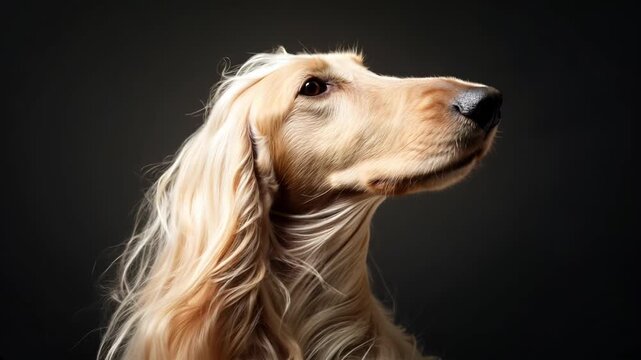 Elegant dog with long silky ears in profile, purebred pet portrait, graceful animal beauty, loyalty, noble domestic dog closeup, lifestyle and nature vibes.