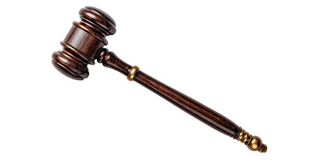 Wooden gavel, angled view, dark background
