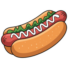 hot dog with mustard