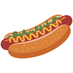 hot dog with mustard