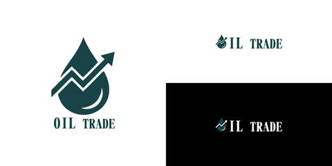 Modern oil trade logo design conveys growth and success. Ideal for energy companies, finance, and global markets seeking a powerful, professional brand.