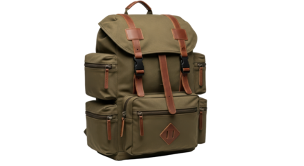 Isolated Canvas Backpack