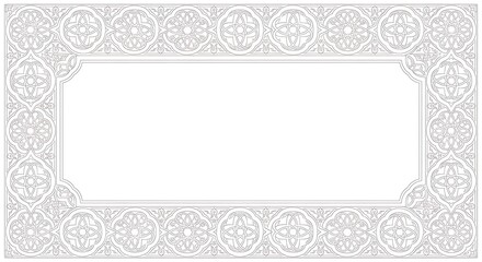 White frame with noise effect isolated on white background for presentation