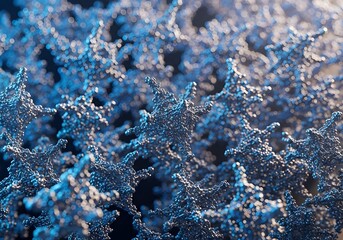 abstract microscopic network structure blue light