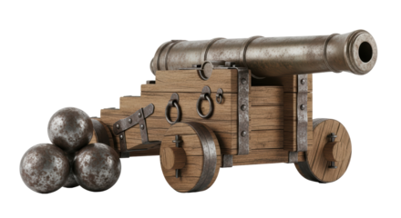 Isolated antique cannon