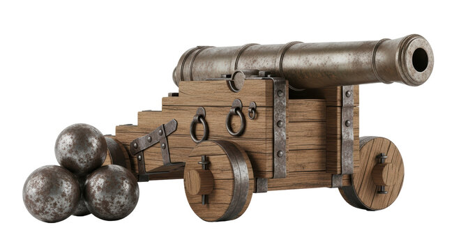 Isolated antique cannon