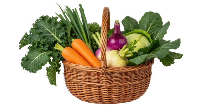 Isolated vegetable basket
