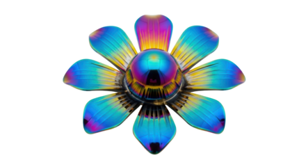 Isolated Metallic Rainbow Spinner