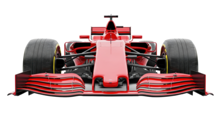 Isolated Red Formula One Car