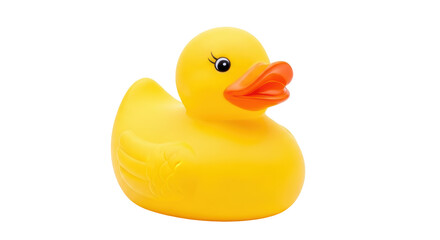 Isolated Yellow Rubber Duck Toy