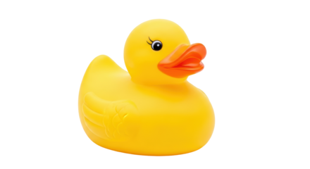 Isolated Yellow Rubber Duck Toy
