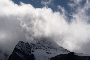 clouds over mountain