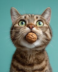 Obraz premium Playful pet with a curious mind and a treat concept with nature, pondering, expression