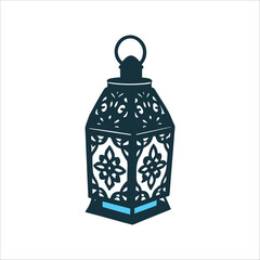 Coptic Christmas Fanoos Lantern Illustration Coptic Christmas Flat crimson Fanoos lantern with intricate cutout patterns and a glowing base