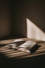 minimalist representation of personal development book with blurred white text bars on clean background