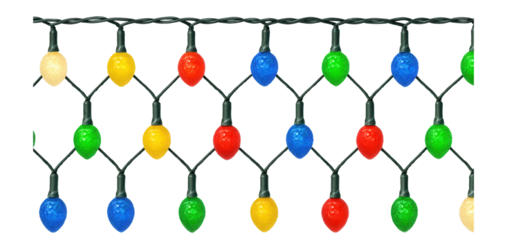 LED net lights with decorative covers