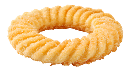 butter ring cookie isolated on white