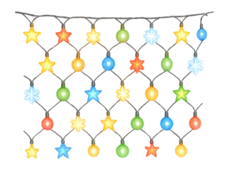 LED net lights with festival themes