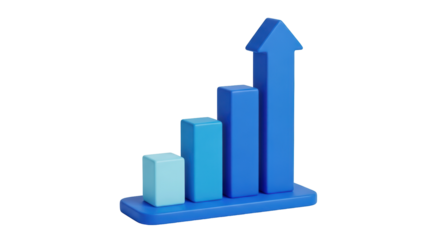 Isolated Growing Business Chart