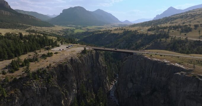 Scenic bridge view on Beartooth Highway, Montana's stunning landscapes