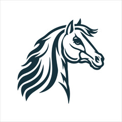 Elegant Horse Head Profile with Flowing Mane Arabian Horse Festival Horse head in profile with a flowing mane