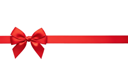 Isolated Red Ribbon and Bow