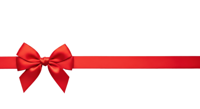 Isolated Red Ribbon and Bow