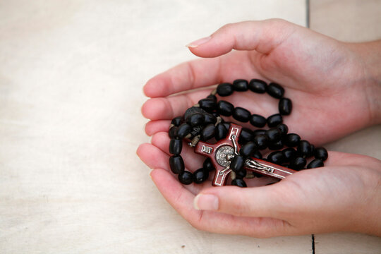 Praying hands.   Madrid. Spain.