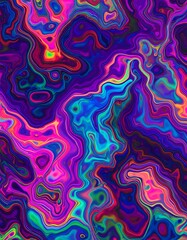 Vibrant abstract swirling colors