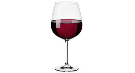 Isolated Glass of Red Wine