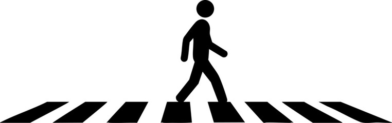 Simple Pedestrian Crossing Icon