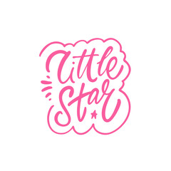 Little Star A Beautiful and Charming Handwritten Typography Design for Everyones Enjoyment
