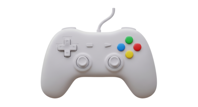 Isolated White Game Controller