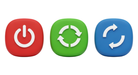 Isolated Power, Recycle, and Refresh Buttons