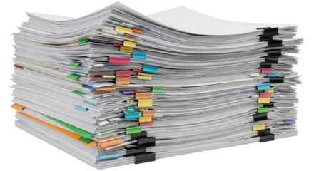 Isolated Stack of Documents