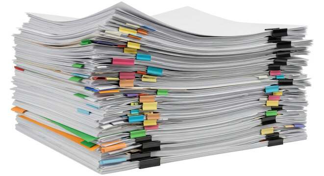 Isolated Stack of Documents