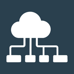 Minimalist Abstract Cloud Networking Background with Rectangular Nodes